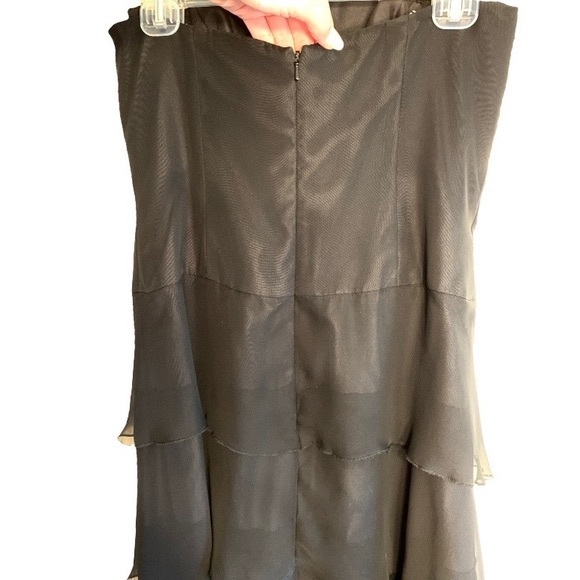 ALEXIA DESIGNS Black Strapless Ruffles Tiered Designer Ball Prom Bridesmaid Gown - Picture 6 of 8